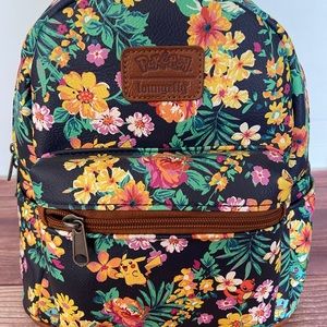 NEW loungefly pokemon floral backpack purse